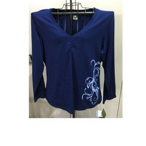 Cabela's Women's North Haven Long Sleeve V-Neck Bold Navy XL New w/tags MSRP $35